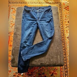 Express Petite High Right Legging Blue Denim Jeans